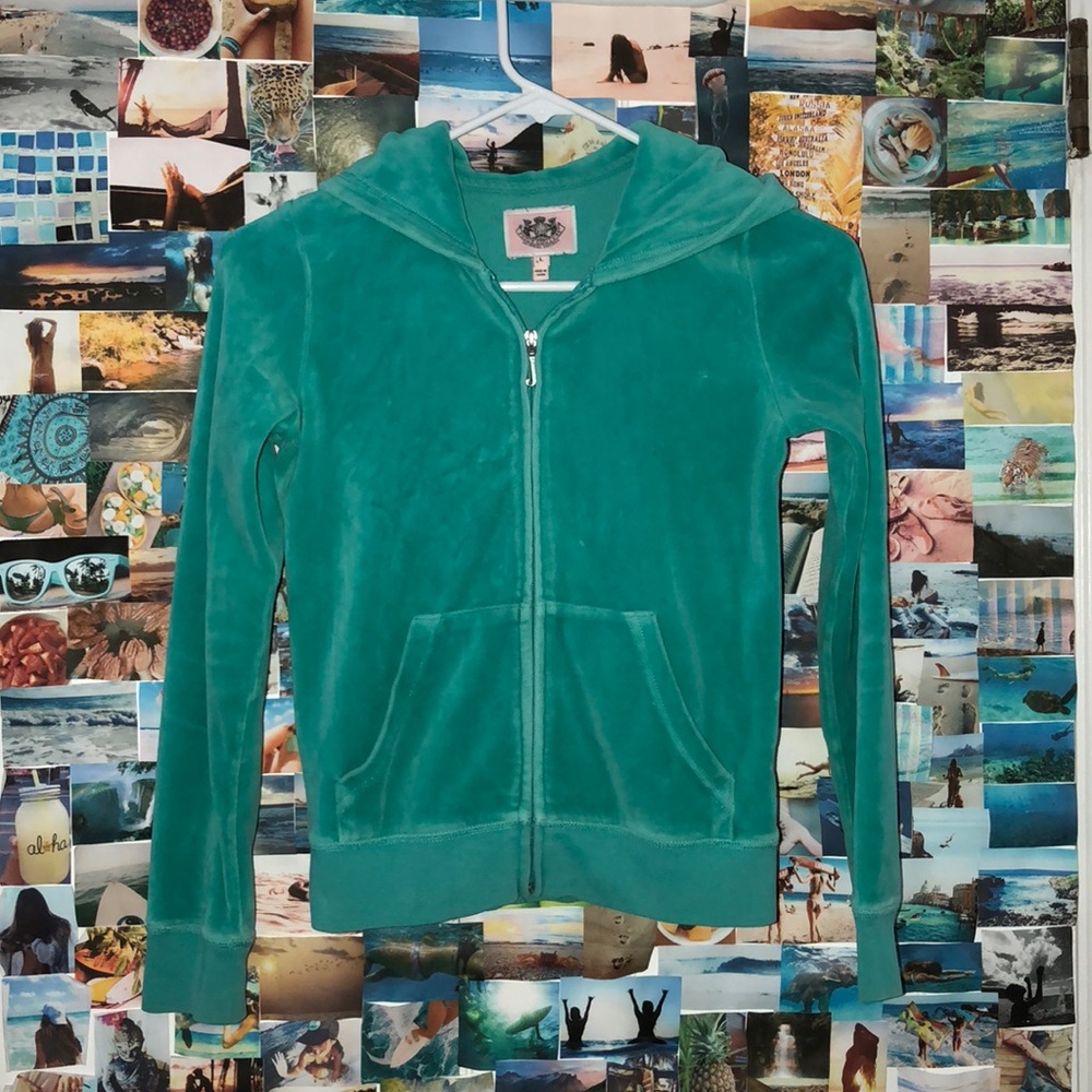 TEAL JUICY COUTURE ZIP-UP JACKET